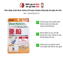 Viên uống Asahi Dear-Natura bổ sung kẽm 60 ngày 60 viên