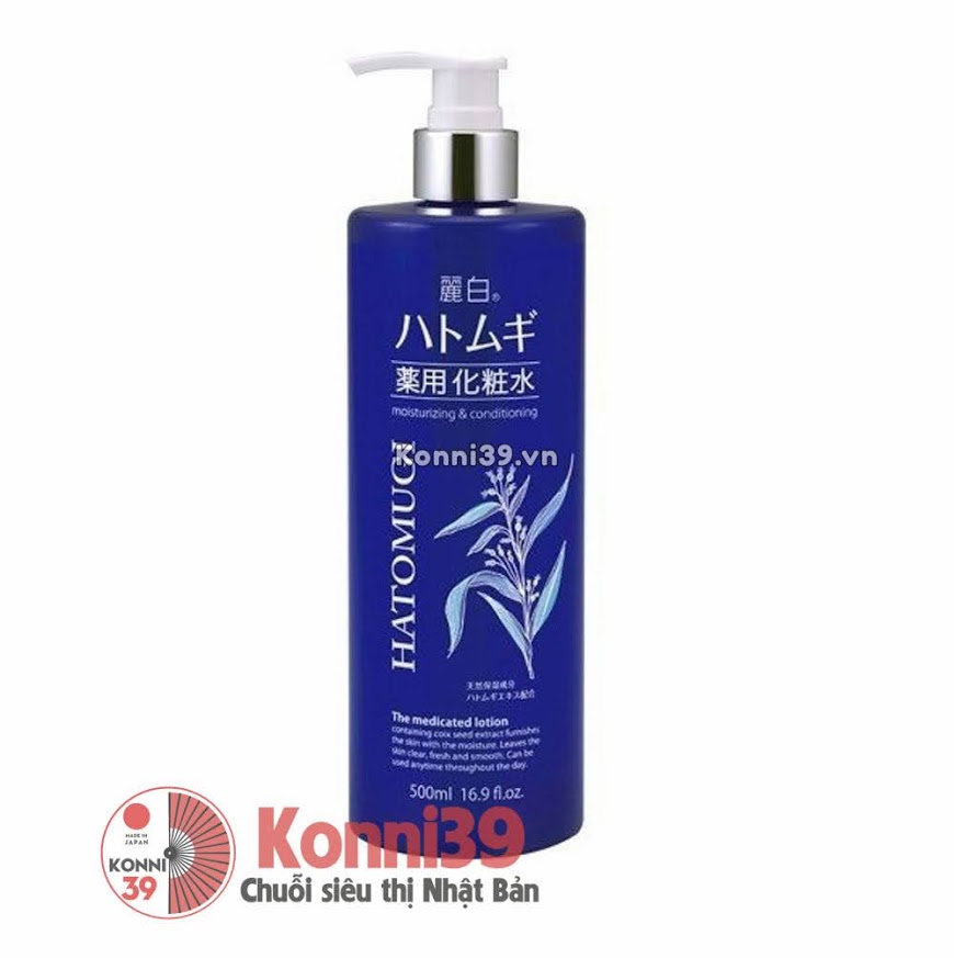 Nước hoa hồng Hatomugi The Medicated Lotion 500ml