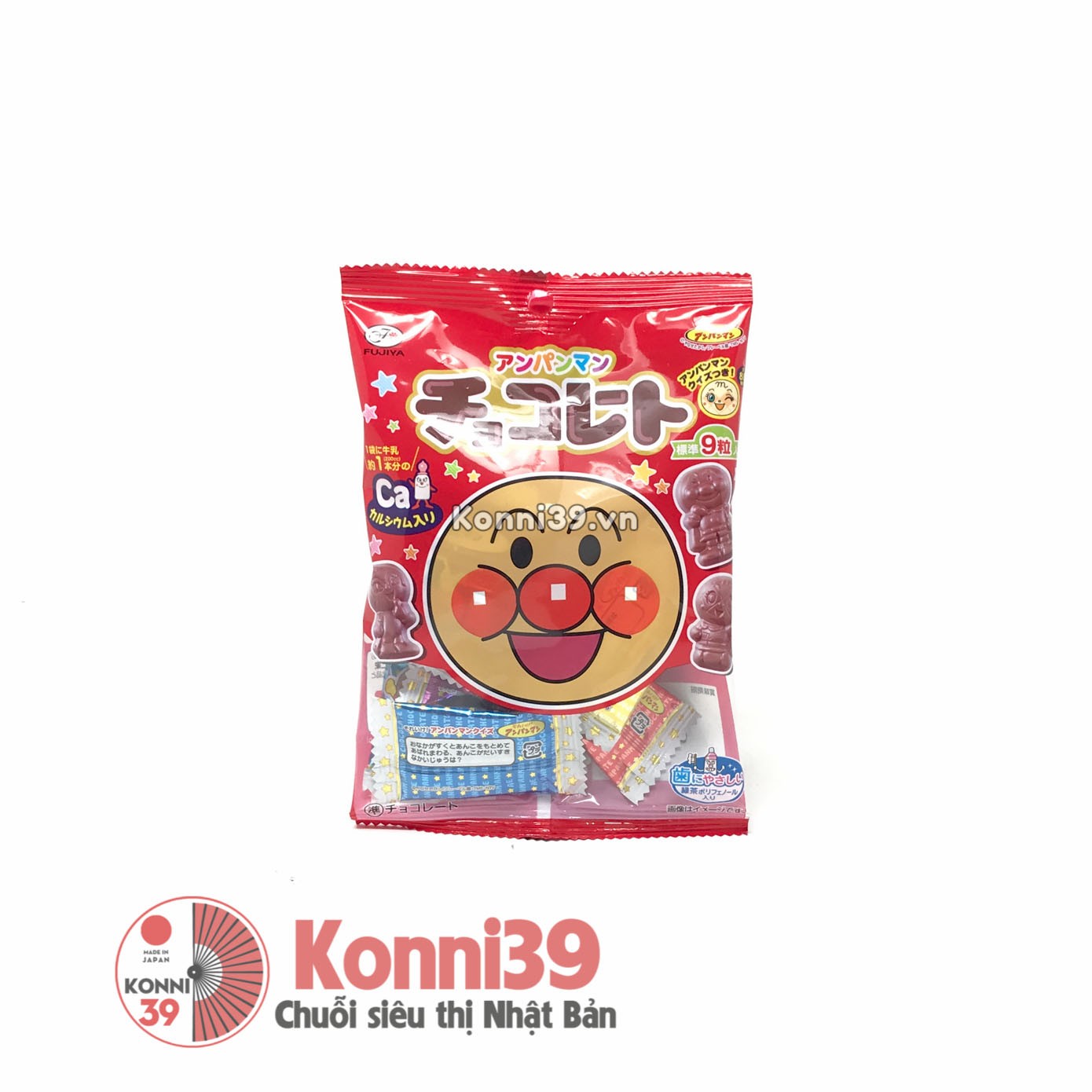 Socola Fujiya hình Anpanman bổ sung canxi 34g (T10/2021)