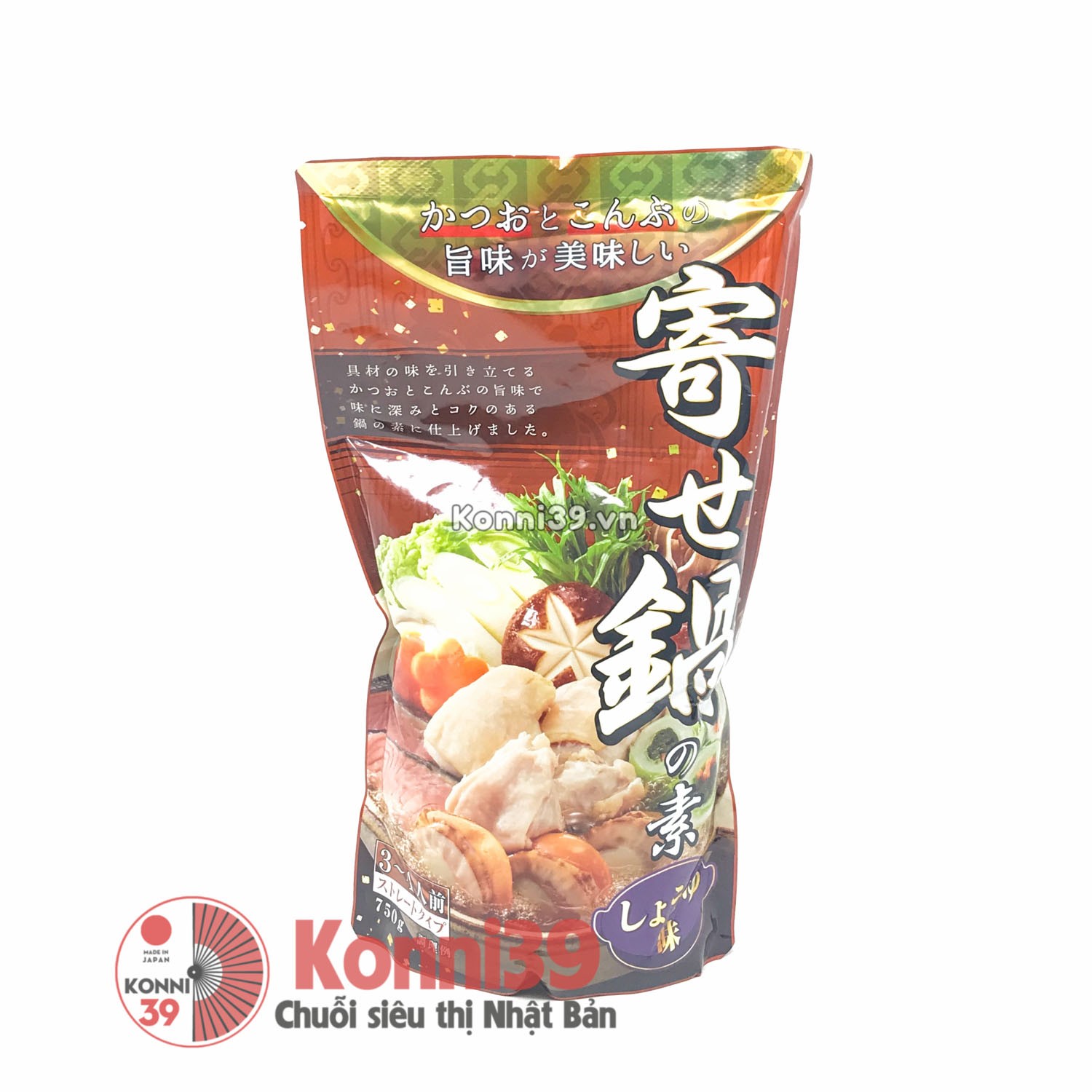 Nước súp lẩu Yakinabe gói 750g - vị hải sản