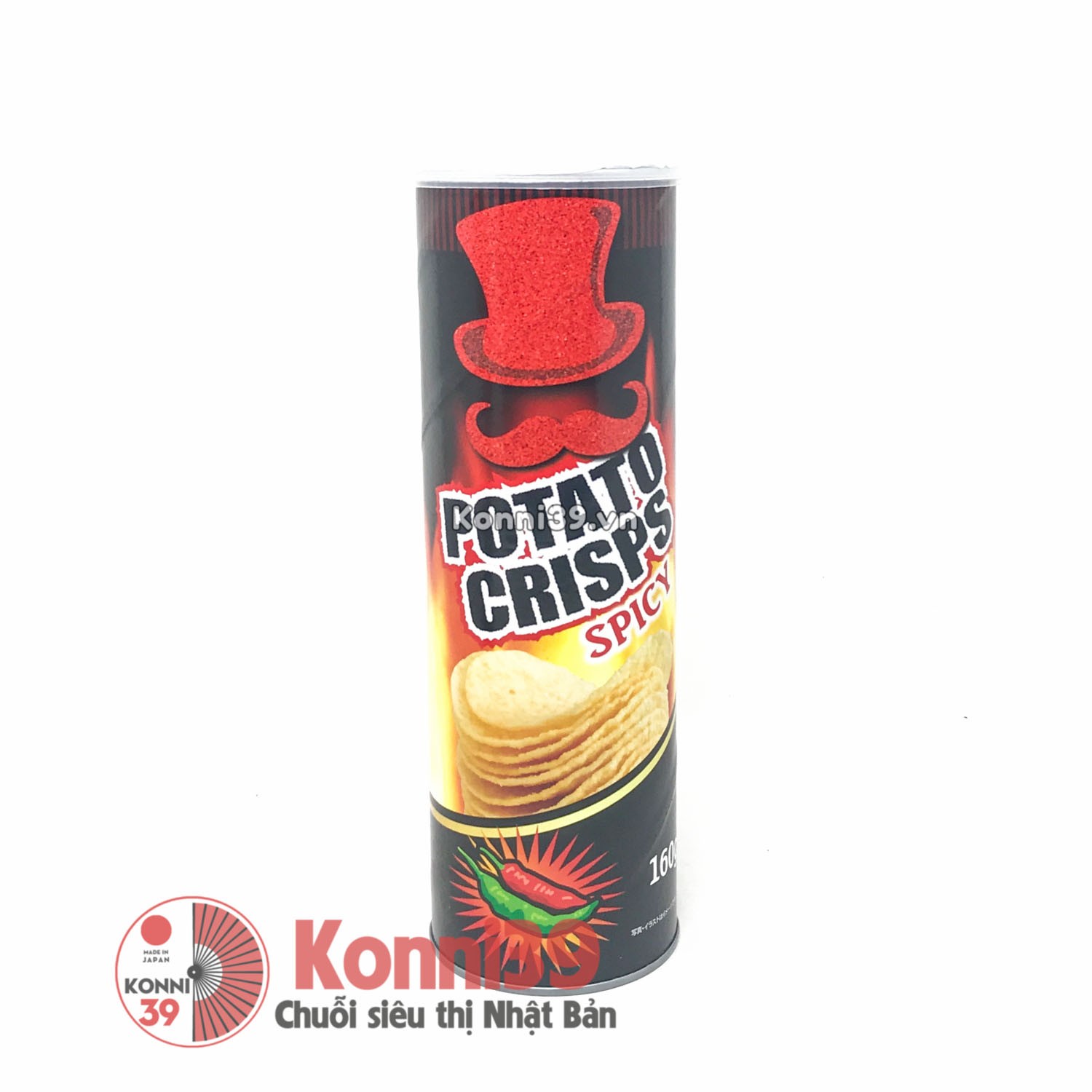 Khoai tây chiên Kobebussan Potato Crisps Spicy vị cay nồng hộp 160g