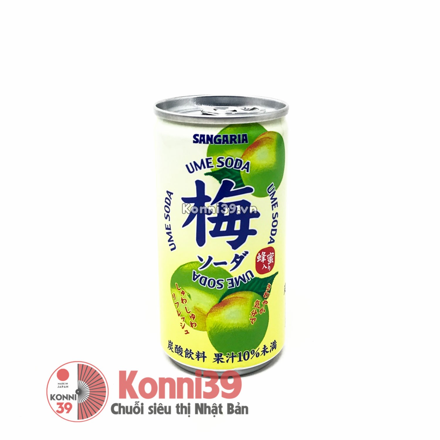 Soda Sangaria vị mơ lon 190g