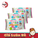 Set 3 gói giấy ướt em bé Showa 80 tờ