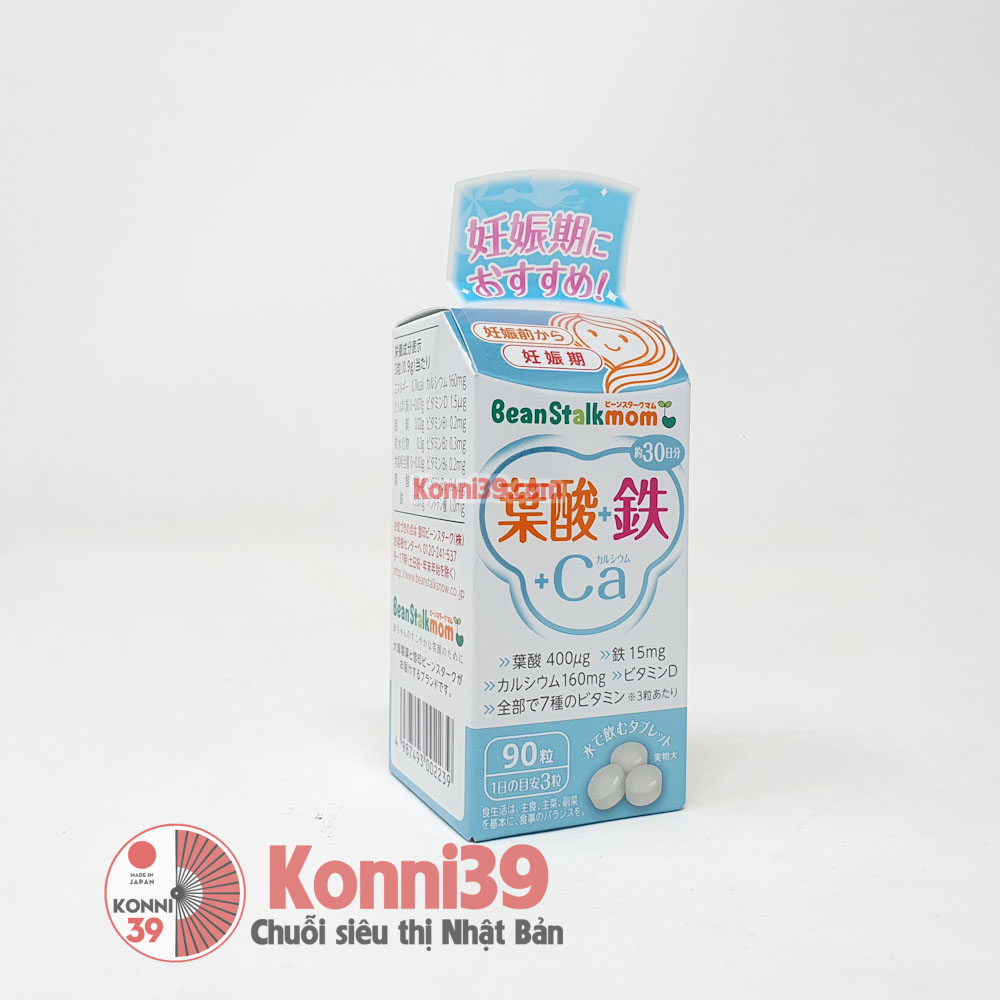 Viên uống BeanStalkmom bổ sung acid folic, kẽm dành cho bà bầu 30 viên