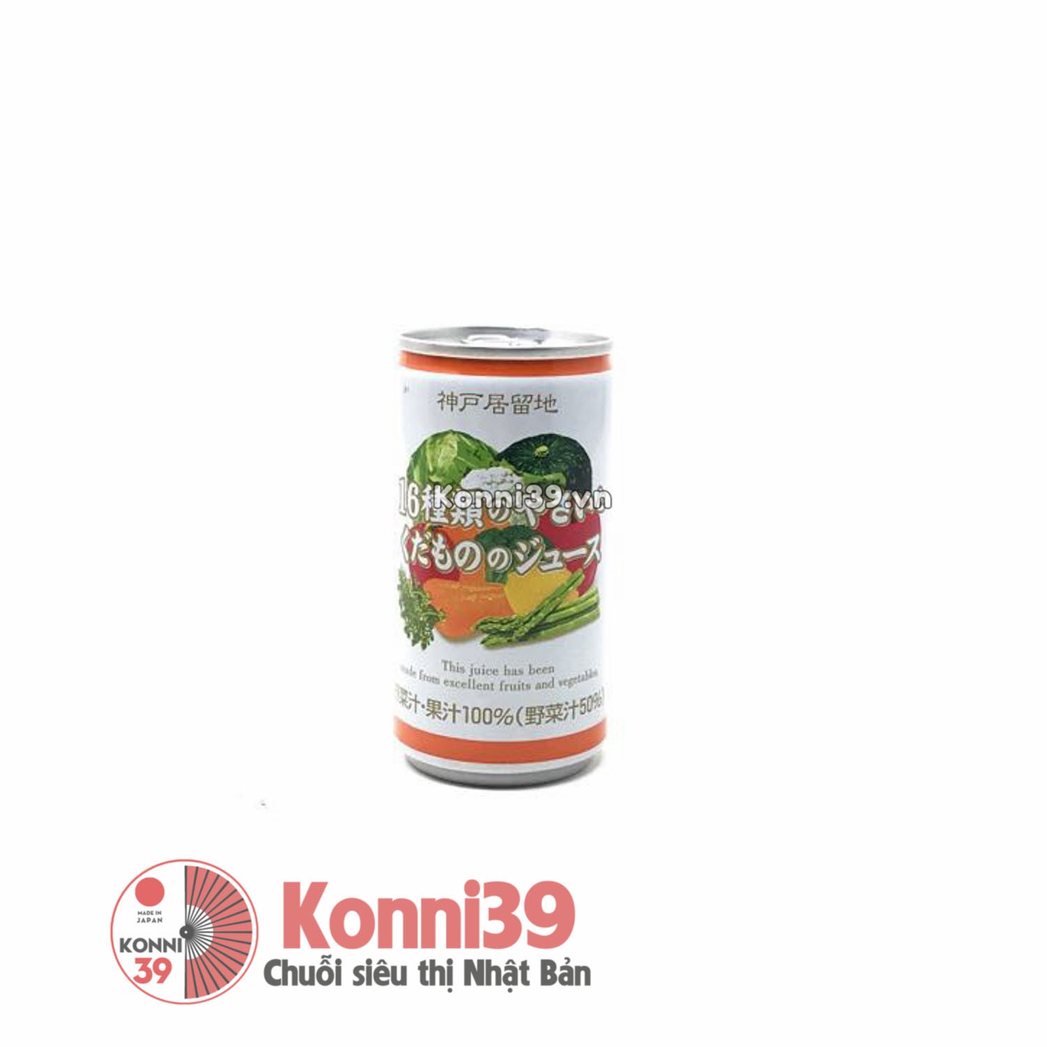 Nước ép rau củ Tominaga Kobe lon 185g