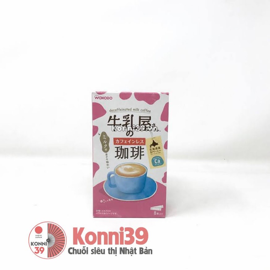 Cà phê sữa Wakodo Hokkaido 8 thanh - ít caffein