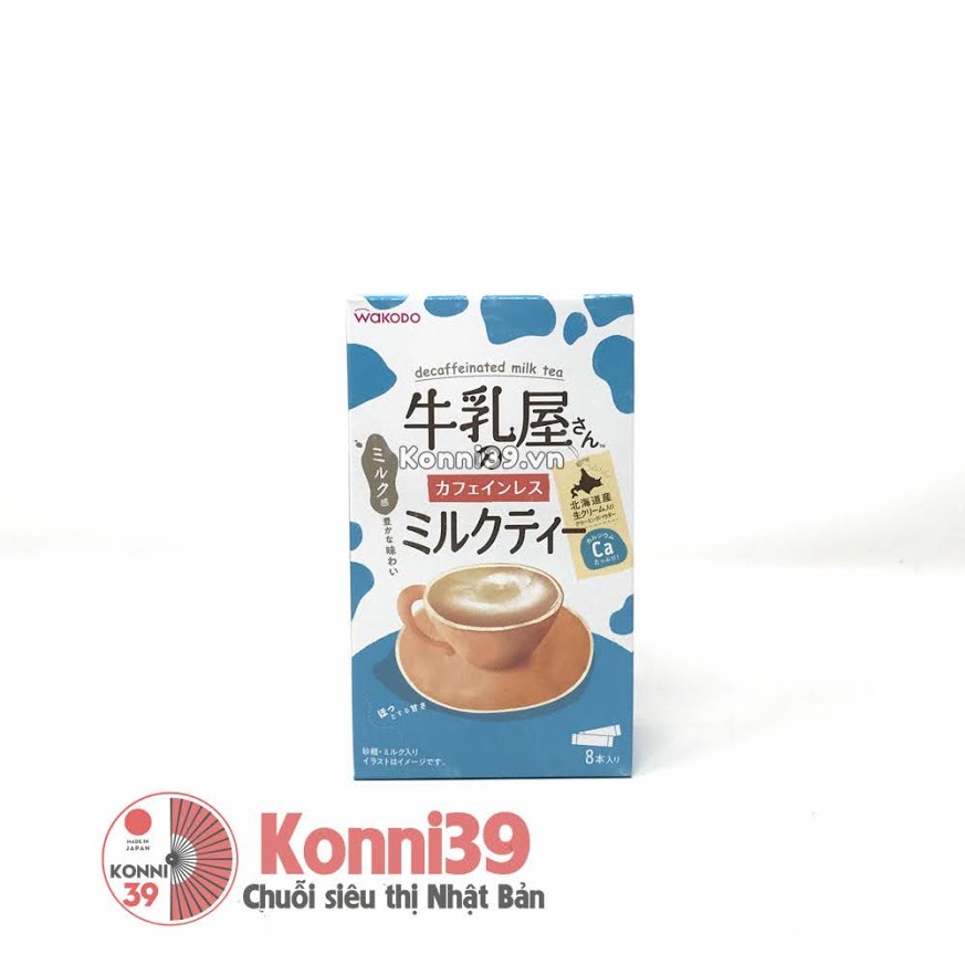 Trà sữa Wakodo Hokkaido 8 thanh - ít caffein