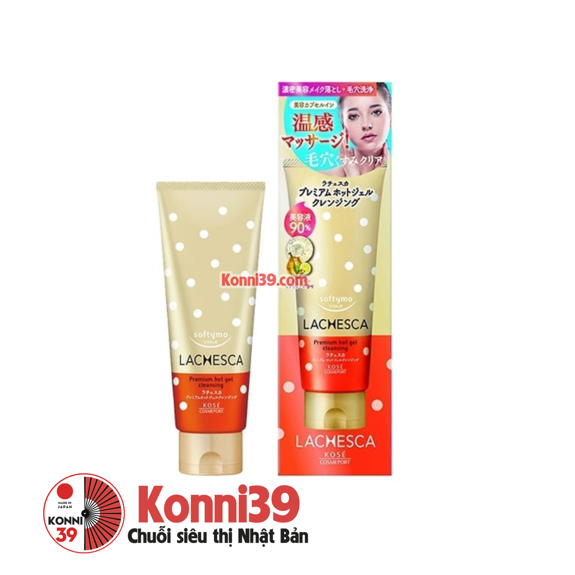 Gel tẩy trang nóng Kose Softymo Lachesca 200g - Premium