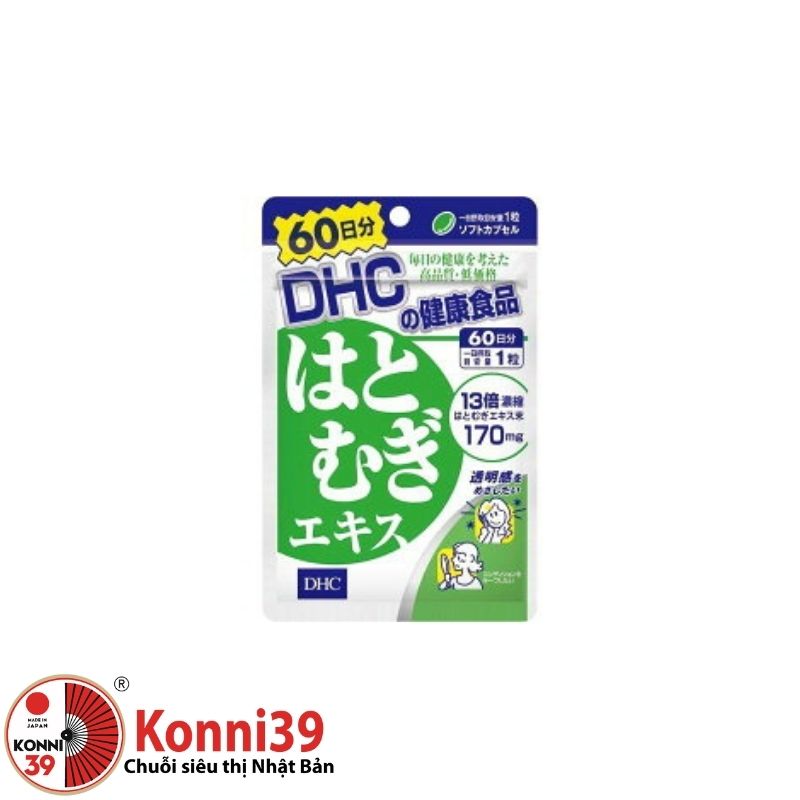 Viên uống trắng Hatomugi DHC Coix 60 ngày gói 60 viên 