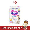 Bỉm Merries cộng miếng mẫu mới dán M64+4