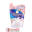 Sữa tắm Bouncia dưỡng ẩm, trắng da chiết xuất sữa bò túi refill 400ml - hương hoa
