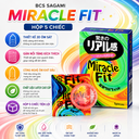 Bao cao su Sagami Miracle Fit hộp 5 chiếc - gân nổi, có màu