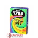 Bao cao su Sagami Miracle Fit hộp 5 chiếc - gân nổi, có màu