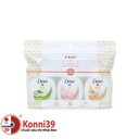 Set 3 chai sữa tắm Dove du lịch, 3 mùi hương chai 45g