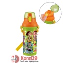 Bình nước Skater có nút bấm, dây đeo 480ml - cho bé trai