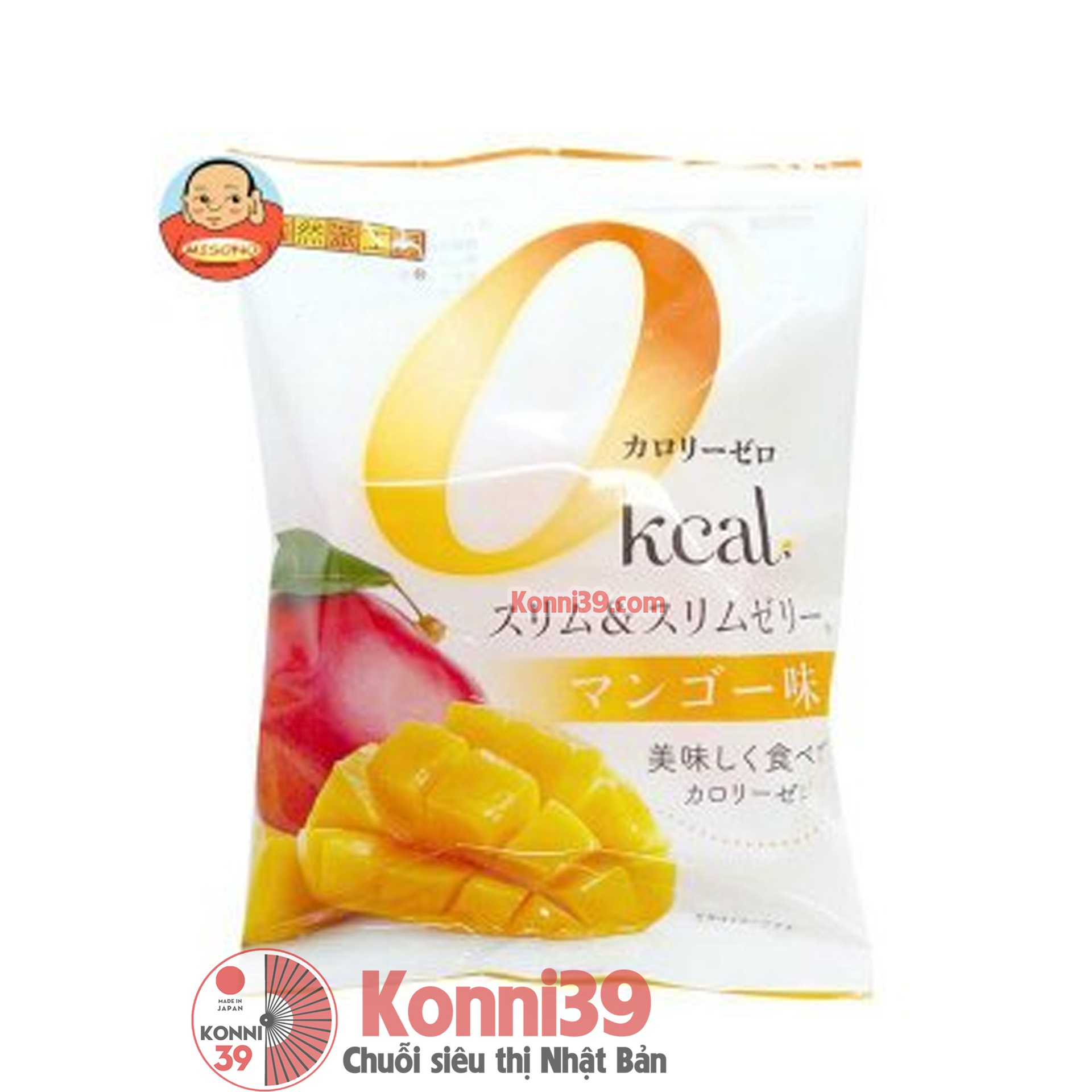 Thạch trái cây Slim &amp; Slim Jelly không chứa Calo gói 22g - vị xoài -  Chuỗi siêu thị Nhật Bản nội địa - Made in Japan Konni39 tại Việt Nam