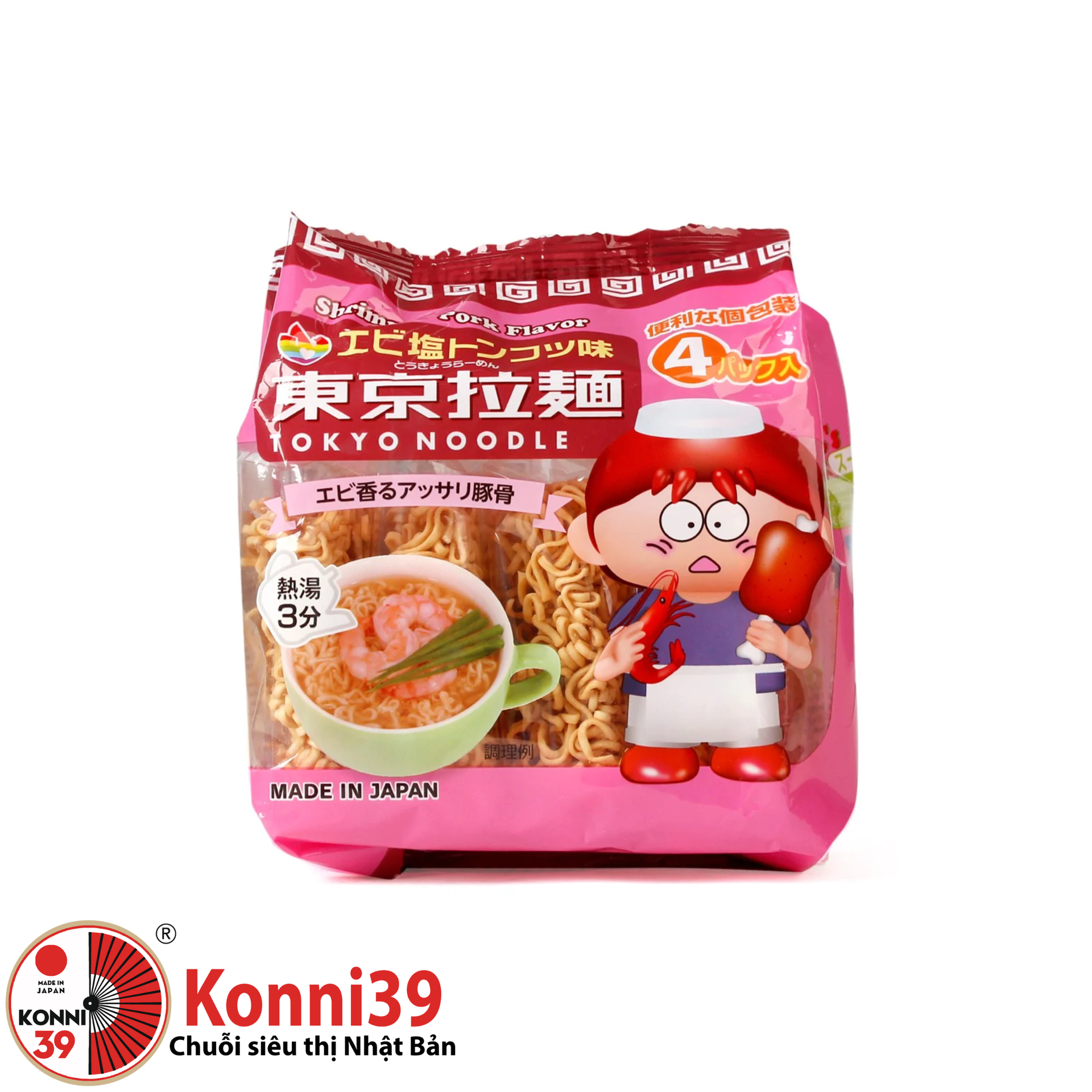 Mì ramen Tokyo Noodle vị tôm thịt heo