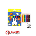 Bút chì màu Kutsuwa thỏ Miffy 12 màu