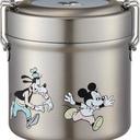 Hộp Cơm Inox Hút Chân Không Kháng Khuẩn Tổng Dung Tích 600Ml Mickey &amp; Friends Green World