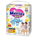 Bỉm Merries cộng miếng quần XL38+6 (mẫu mới)