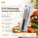 Dao đa năng lưỡi rộng cỡ nhỏ KAI Sekimanju Santoku Small 145mm