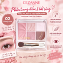 Phấn trang điểm và bắt sáng Cezanne Face Eye Palette (Màu 02 Classy Pink)