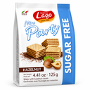Bánh xốp Lago Party nhân kem vị hạt phỉ không đường (125g)