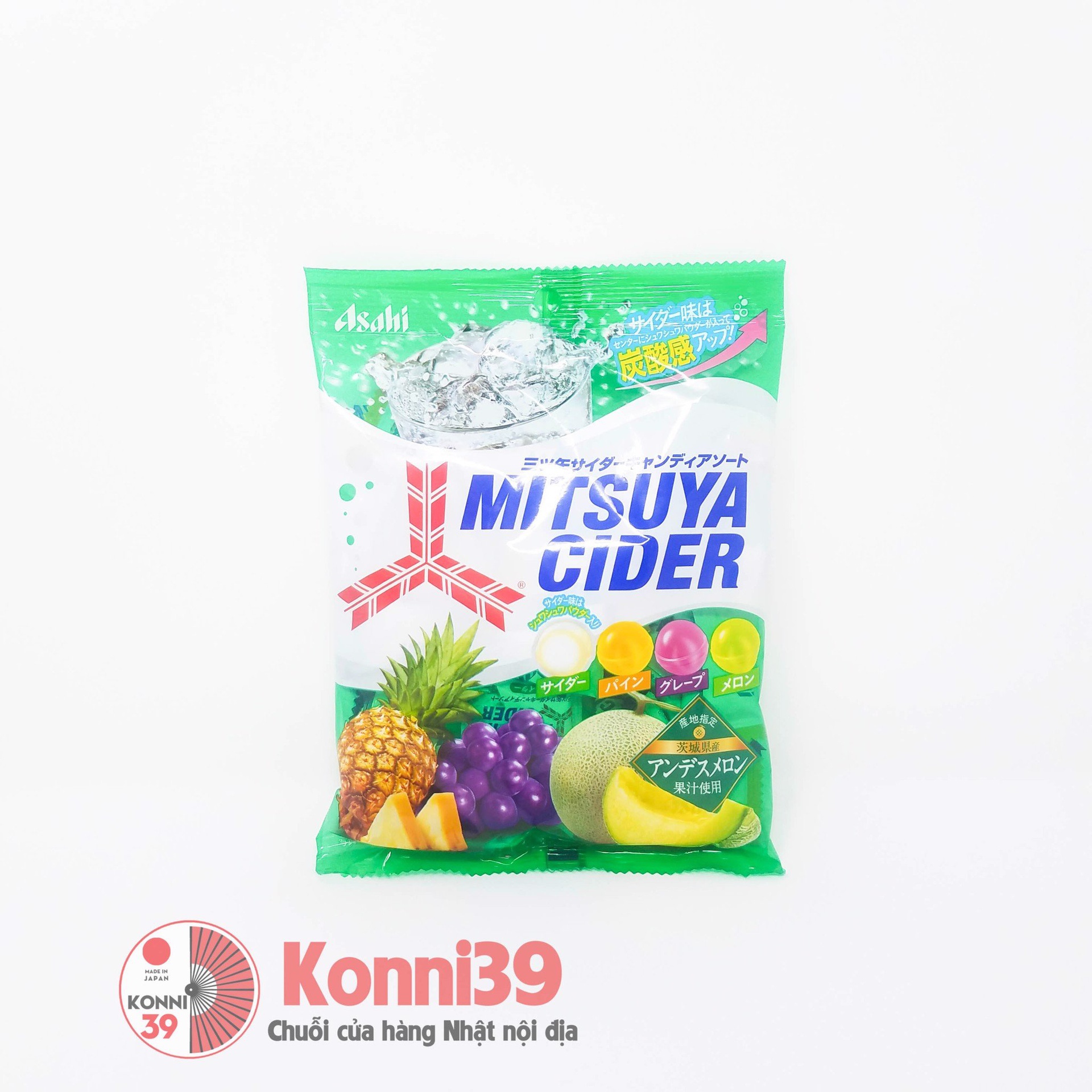 Kẹo hoa quả Asahi Mitsuya Cider 136g