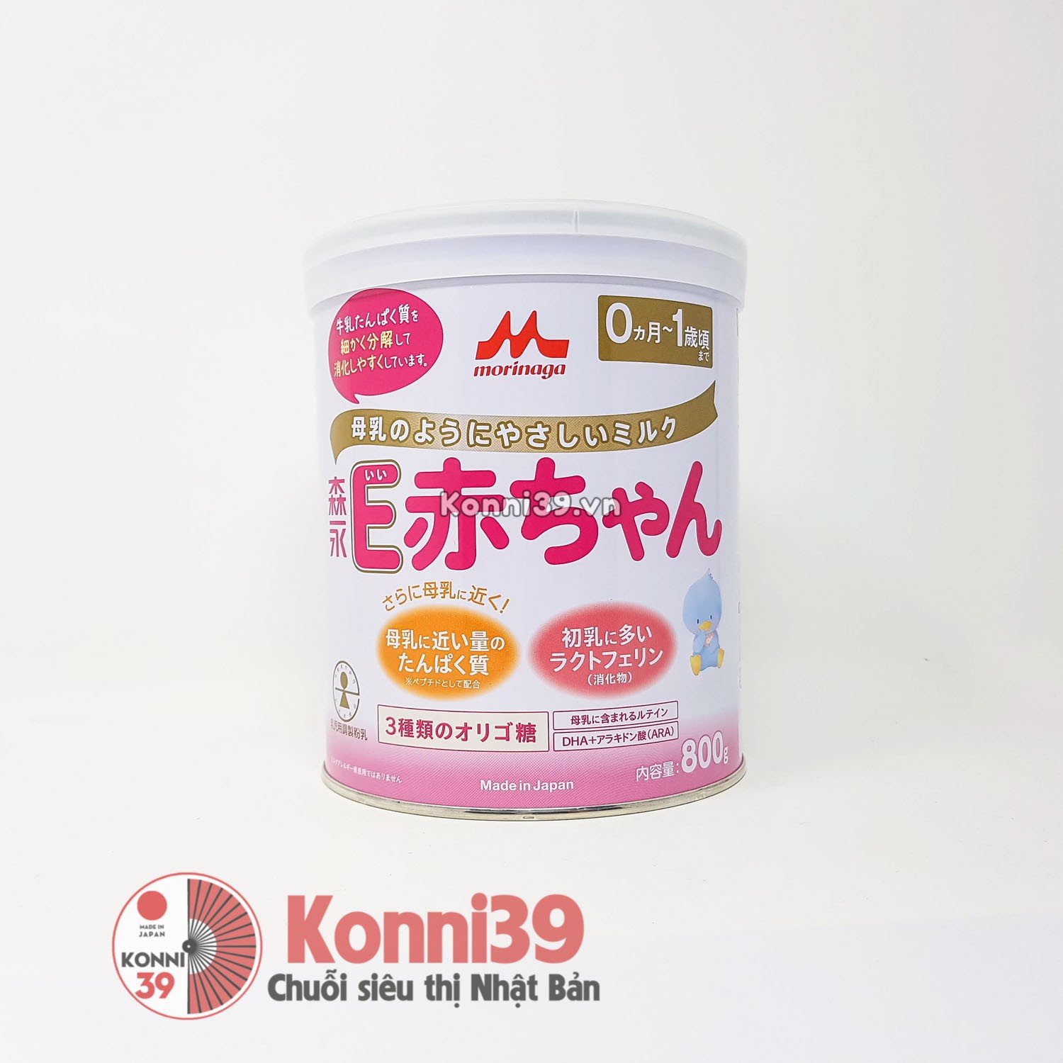 Sữa Morinaga E-akachan cho trẻ sinh non dưới 1 tuổi lon 800g