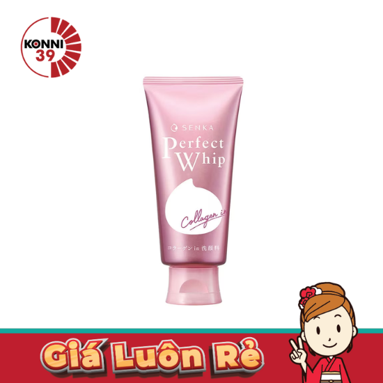 Sữa rửa mặt Shiseido Senka Perfect Whip Collagen In tuýp 120g