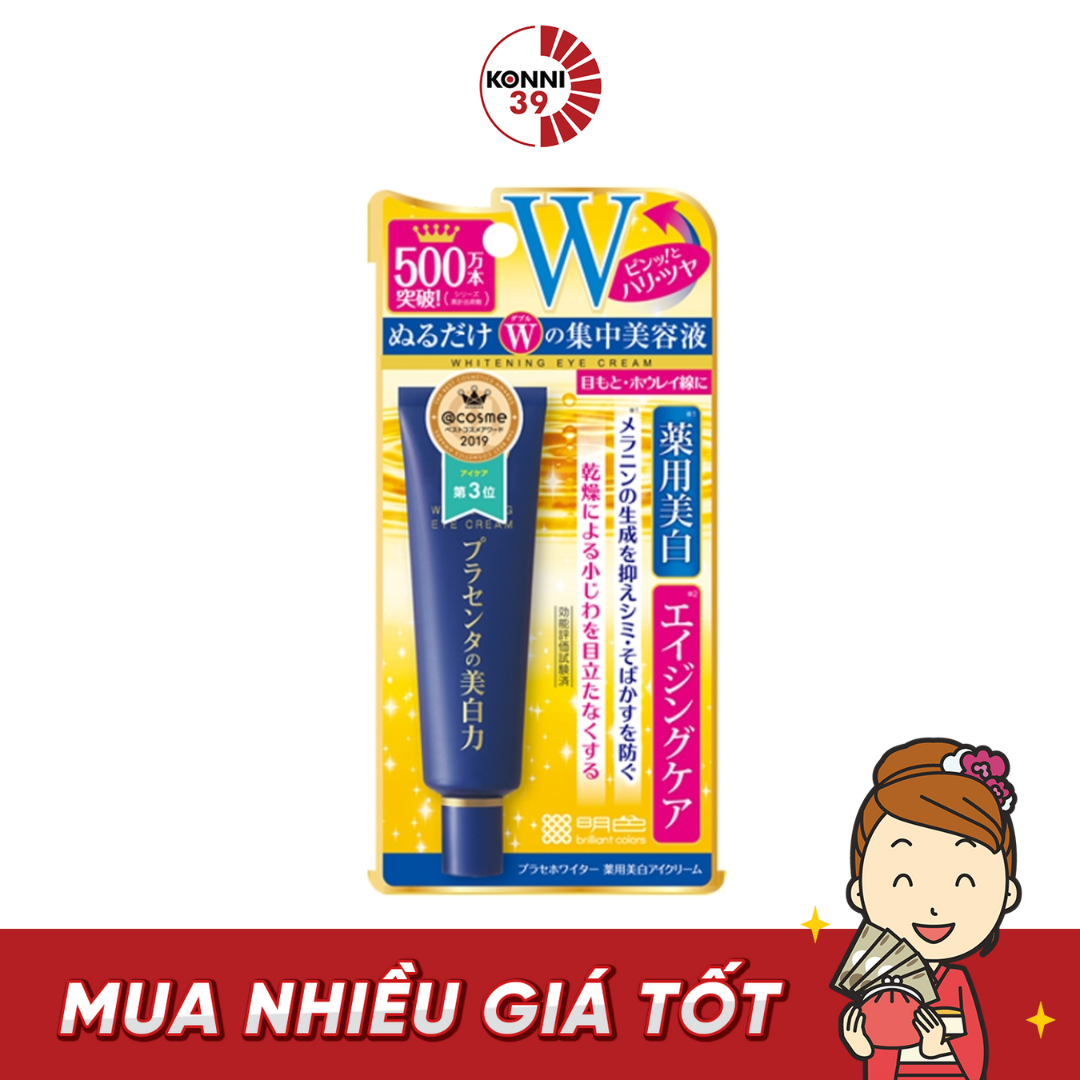 Kem dưỡng mắt Meishoku Whitening Eye Cream trị thâm và nhăn mắt 30g