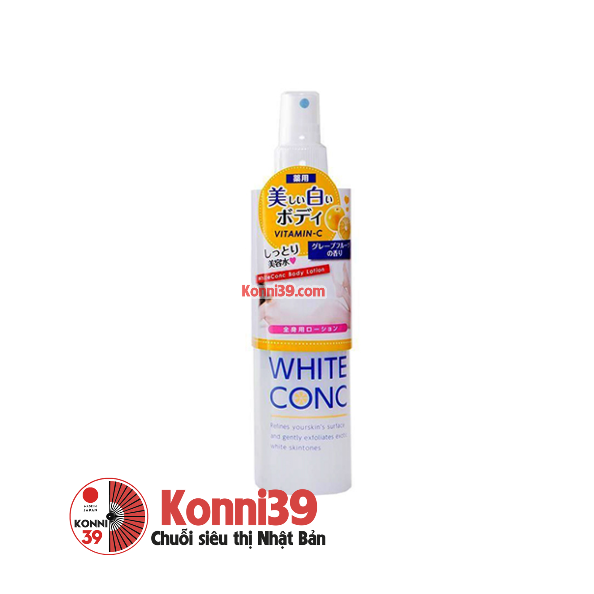 Xịt dưỡng thể White Conc trắng da 245ml