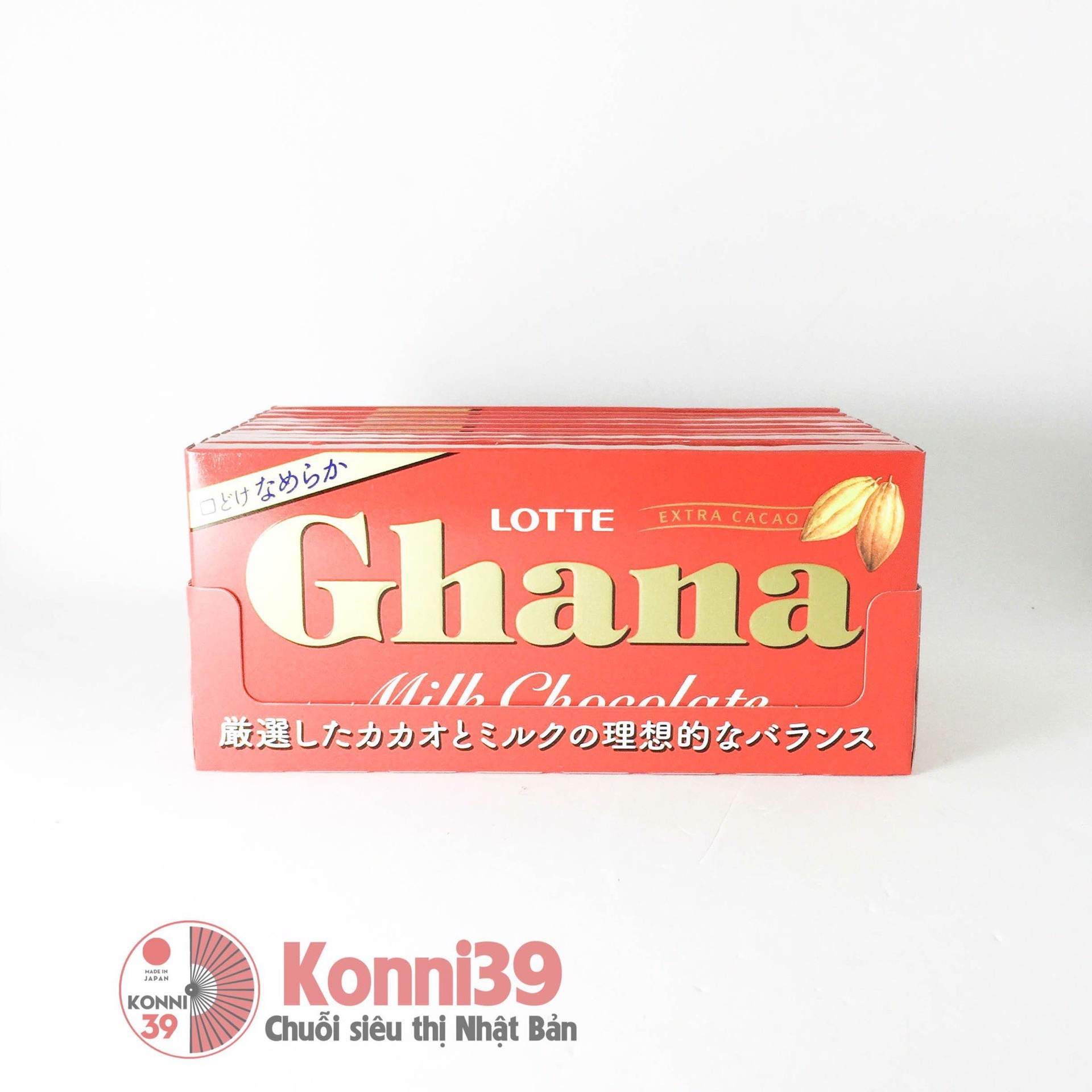 Socola sữa Lotte Ghana hạnh nhân 50g