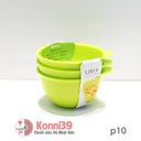 Set 3 bát nhựa mini Libre 173ml - xanh