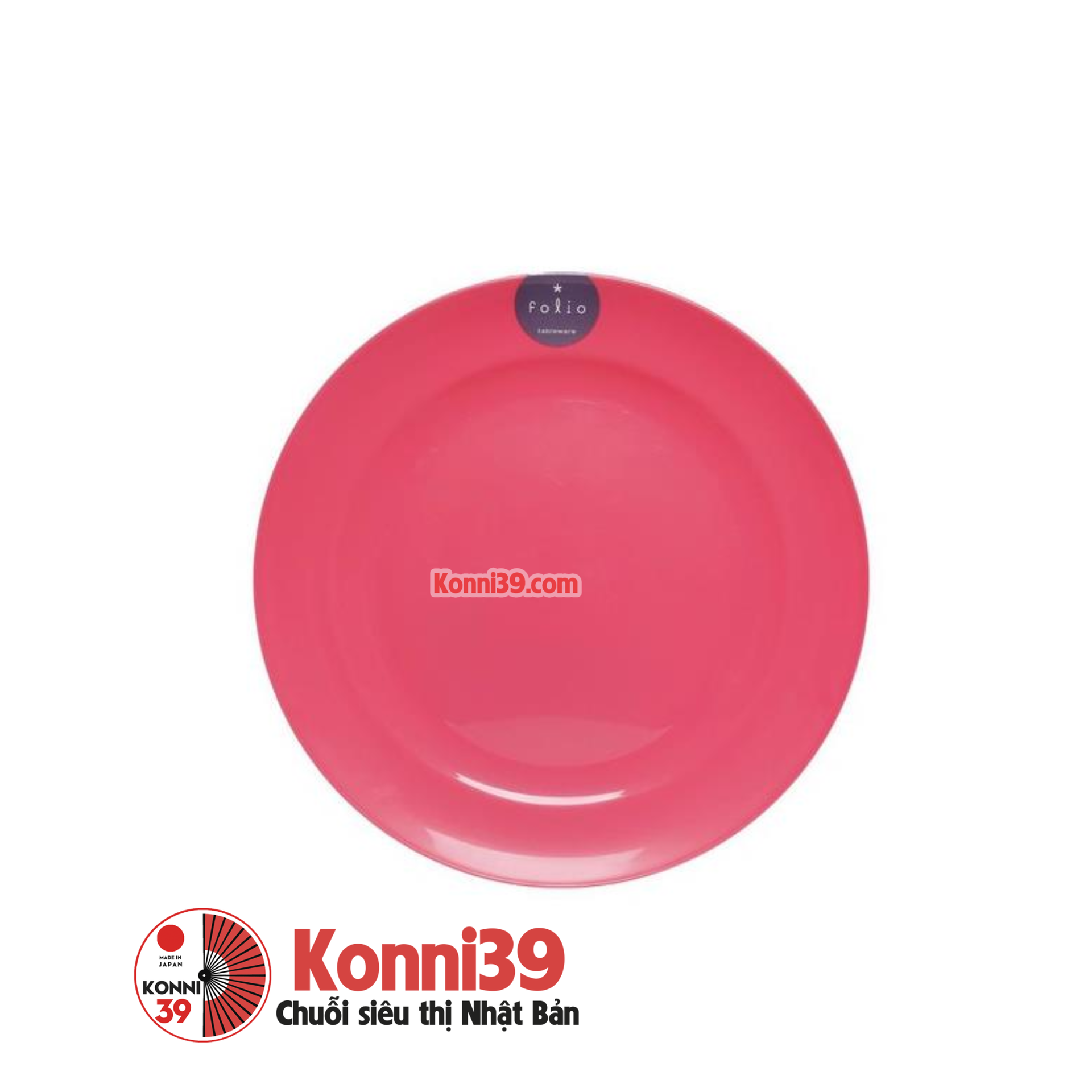 Đĩa tròn INOMATA (hồng) - Hàng Nhật đồng giá 39k Konni39