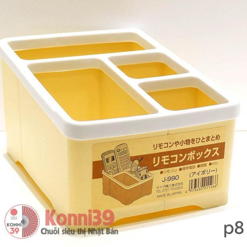 Khay đựng điều khiển 4 ngăn SANADA (vàng)-hàng đồng giá Nhật Bản - MADE IN JAPAN Konni39 tại Việt Nam
