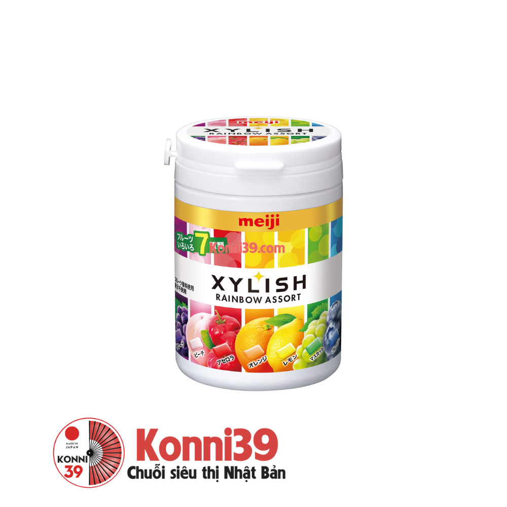 Kẹo cao su Meiji Xylish 117g (hương trái cây 7 vị)