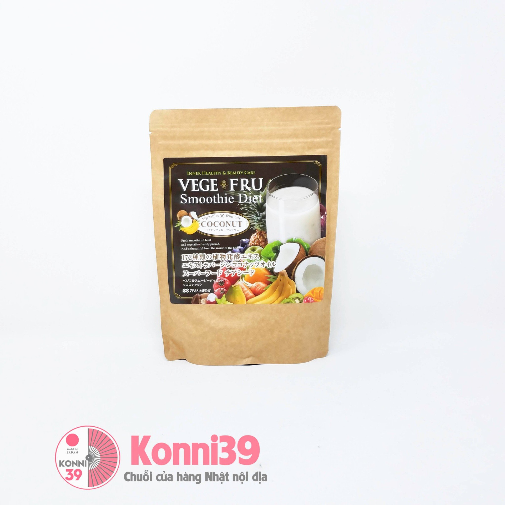 Bột sinh tố giảm cân Vege Fru Smoothie Diet Coconut Fruit Mix 300g