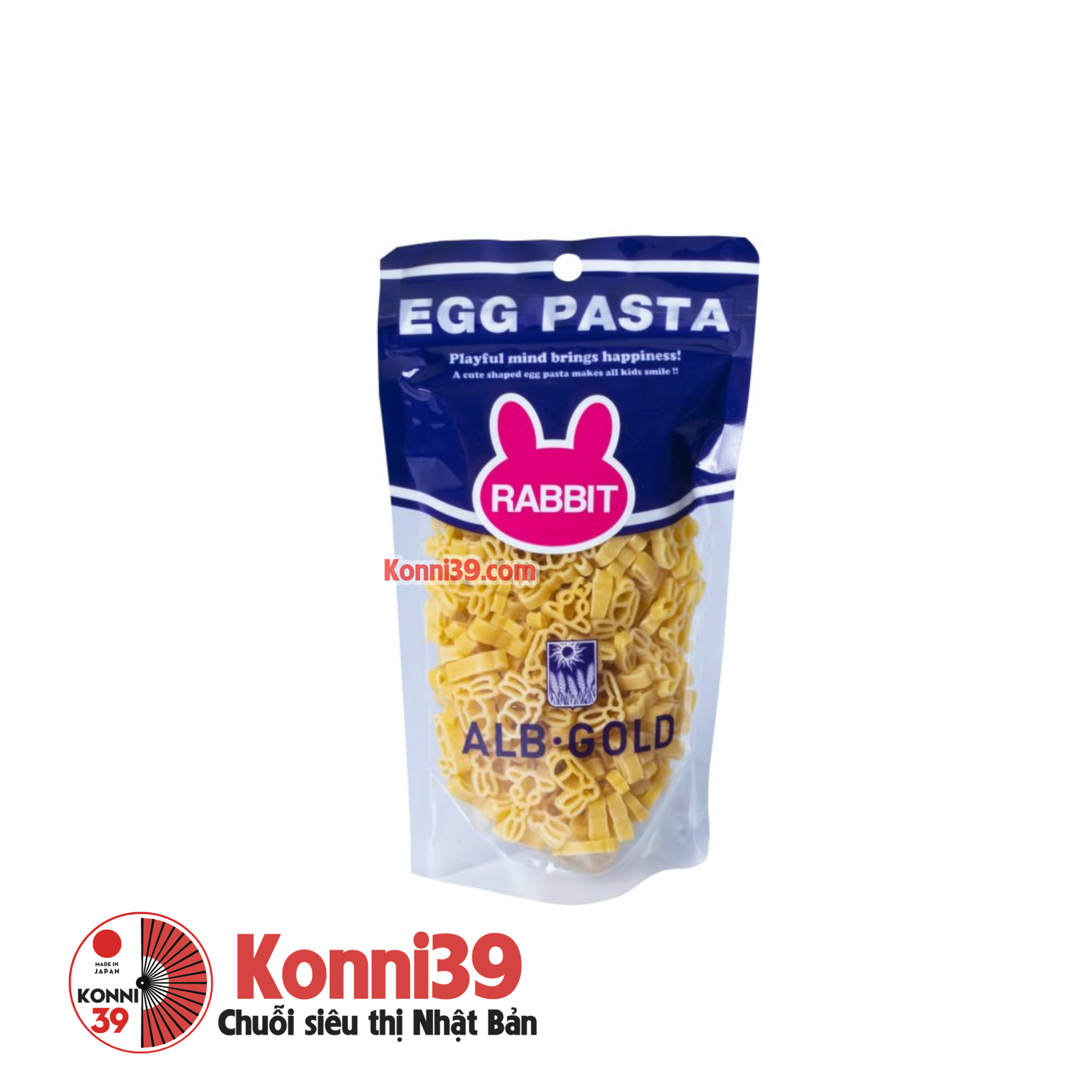 Mì nui trứng Egg Pasta 90g - hình thỏ