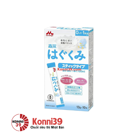 Sữa Morinaga dạng thanh cho bé từ 0 đến 12 tháng tuổi (13gx10 thanh)