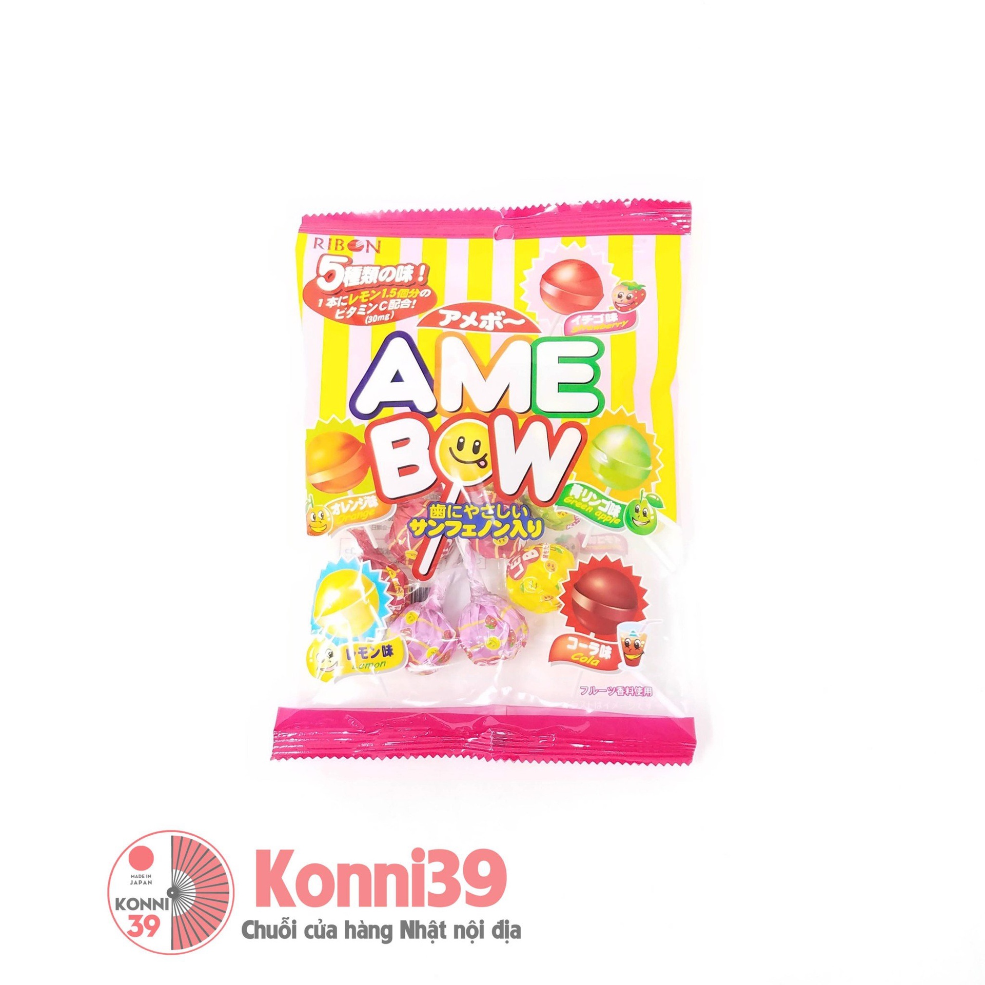 Kẹo mút Ribon AMEBOW 120g