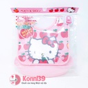 Yếm nhựa ăn dặm hình mèo Hello Kitty (hồng)