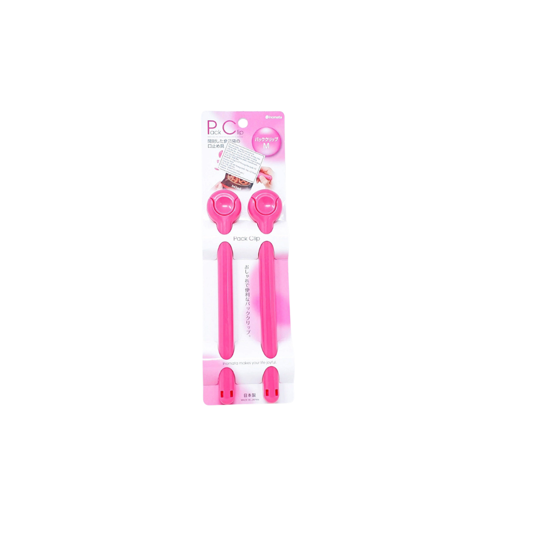Kẹp miệng túi size M màu hồng set 2