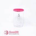 Hộp nhựa Inomata hình tròn 680ml - hồng 