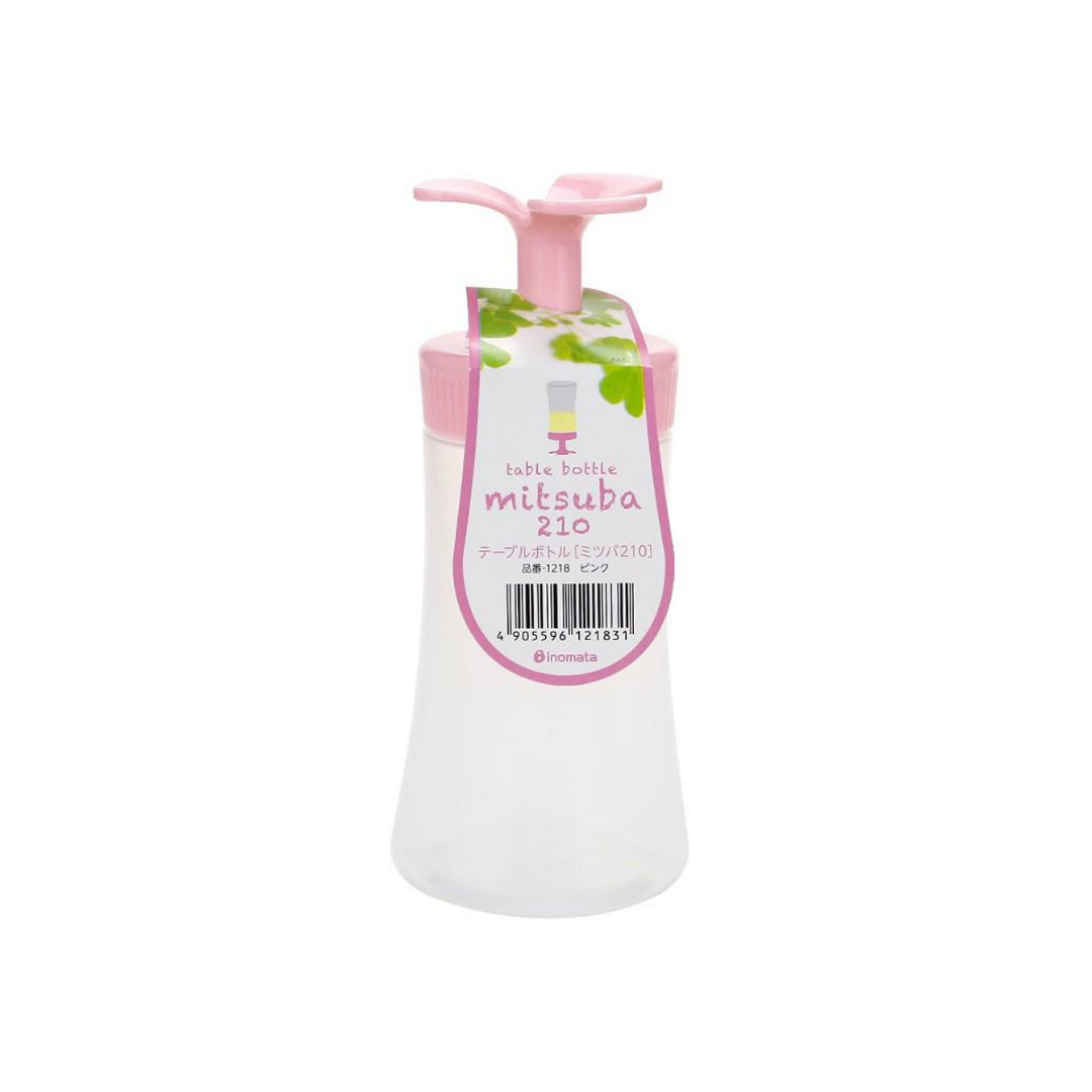 Bình đựng gia vị, nước sốt Inomata nắp hồng 220ml