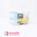 Set 2 hộp nhựa Yamada 380ml - xanh