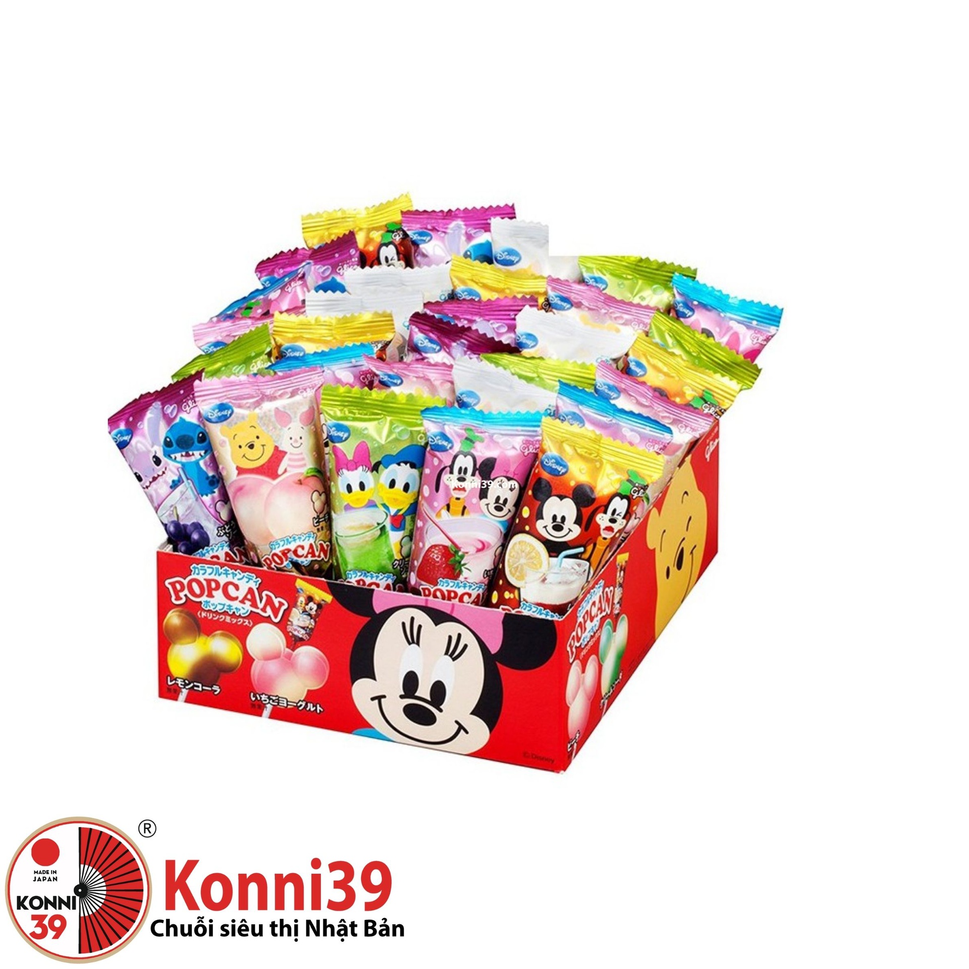 Kẹo mút Glico Mickey Pop Can