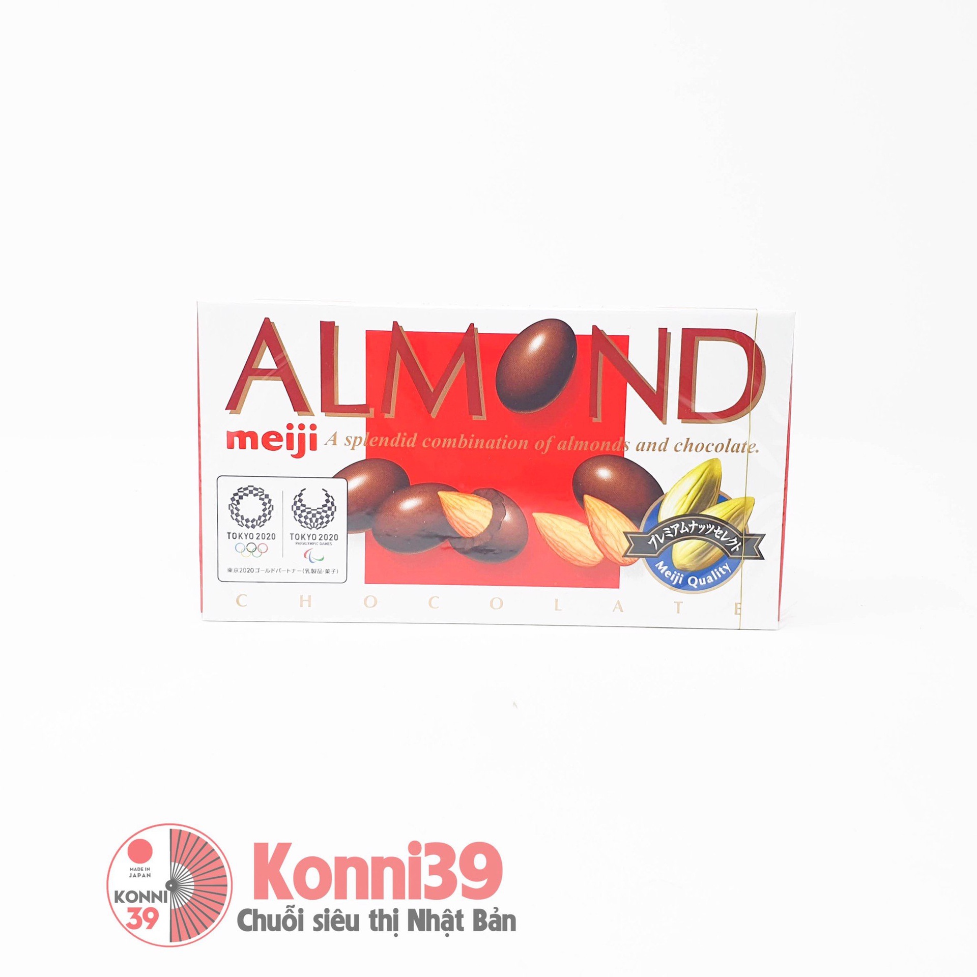 Kẹo socola Meiji Almond hạnh nhân 88g