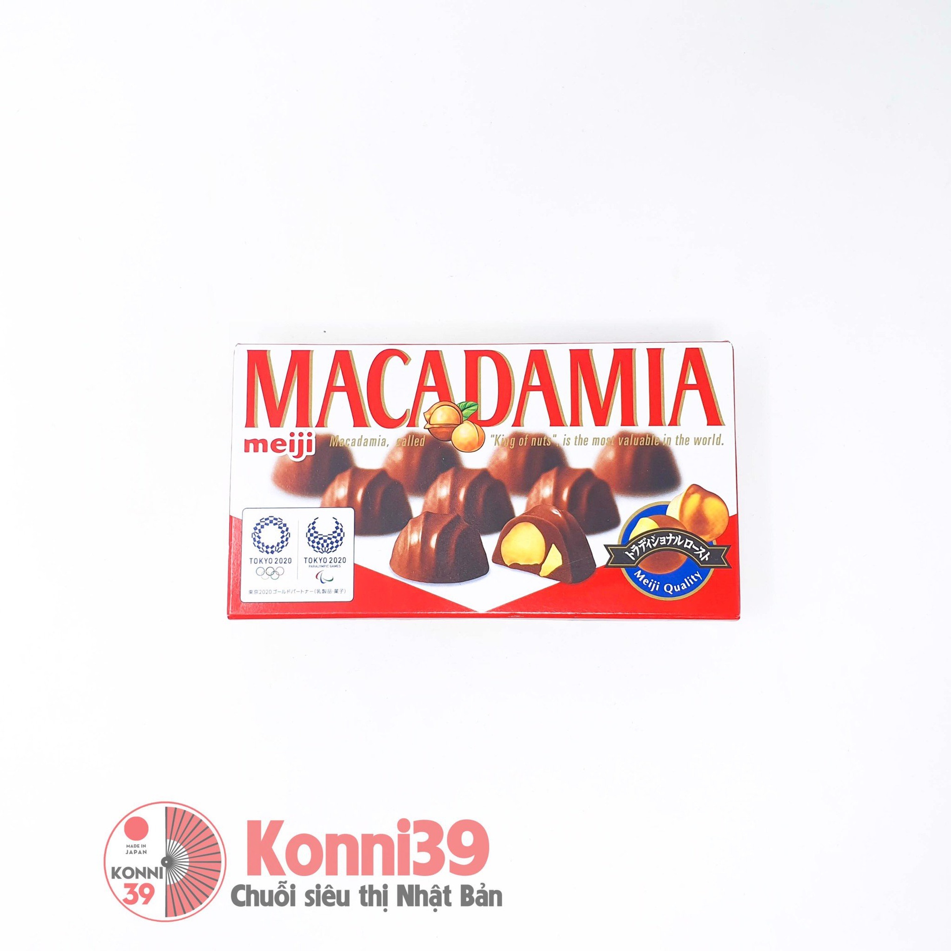 Kẹo socola Meiji Macadamia hạnh nhân 64g