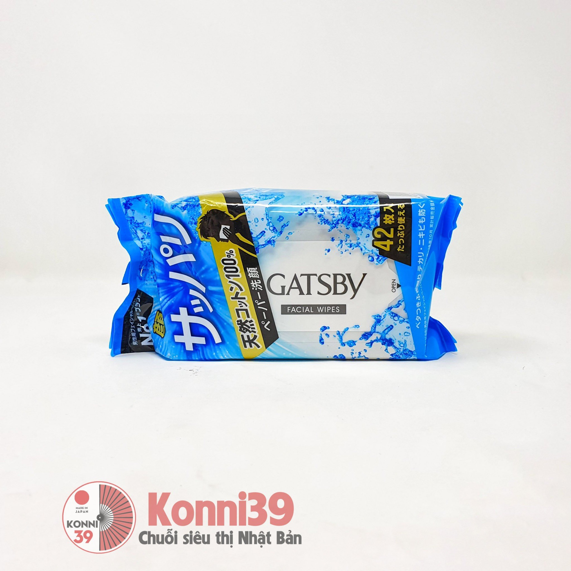 Khăn giấy ướt GATSBY lau mặt 42 miếng 